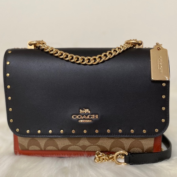 New💃Klare Crossbody Signature Canvas With Rivets - Picture 8 of 9